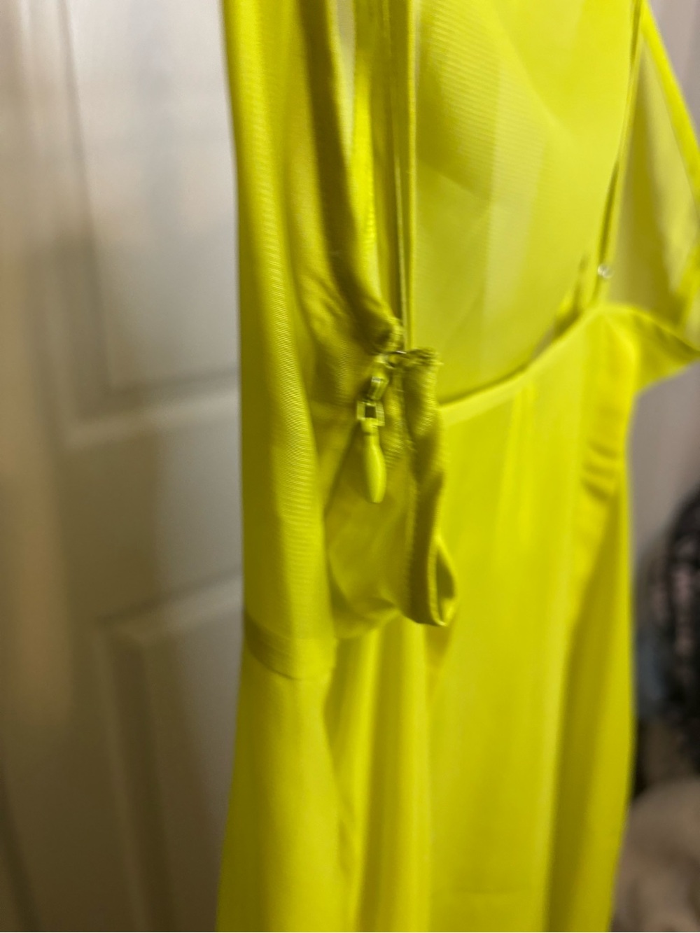 Anthropologie Bright Neon Yellow Slip Maxi Dress - Picture 7 of 9